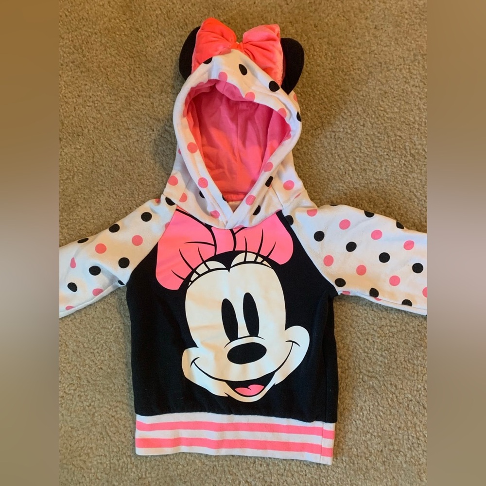 Toddler Girl Disney Minnie Mouse Hoodie Size 3